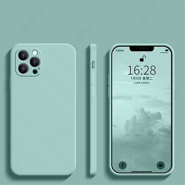 Funda cuadrada de silicona líquida para iPhone 13 14 12 11 Pro Max Mini XS Max X XR 14 7 8 Plus SE 2020, funda fina y suave, fundas originales Tan Jianjun unisex