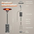 thumbnail image 5 of Pamapic 48000 BTU Gray Propane Freestanding Patio Heater with Cover, 5 of 8