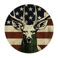 thumbnail image 4 of BCIIG Deer Stars Stripes Round Table Cover Stain Resistant Washable Indoor Outdoor Tablecloth Kitchen Dining Wedding Parties 100% Polyester Fiber 46-50, 4 of 8