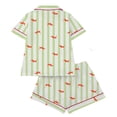 thumbnail image 6 of Tnhcen Women's Easter Pajamas 2 Piece Set, Summer Short Sleeve Button Down Print Sleepwear, Nylon Spandex Silky Comfortable Matching Sleep Shirt & Shorts, 6 of 9
