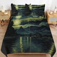 thumbnail image 1 of Van gogh Light Zipper System Durable Surface Breathable Fabric Sleep Fit Duvet Cover Sets Everyday, 1 of 5