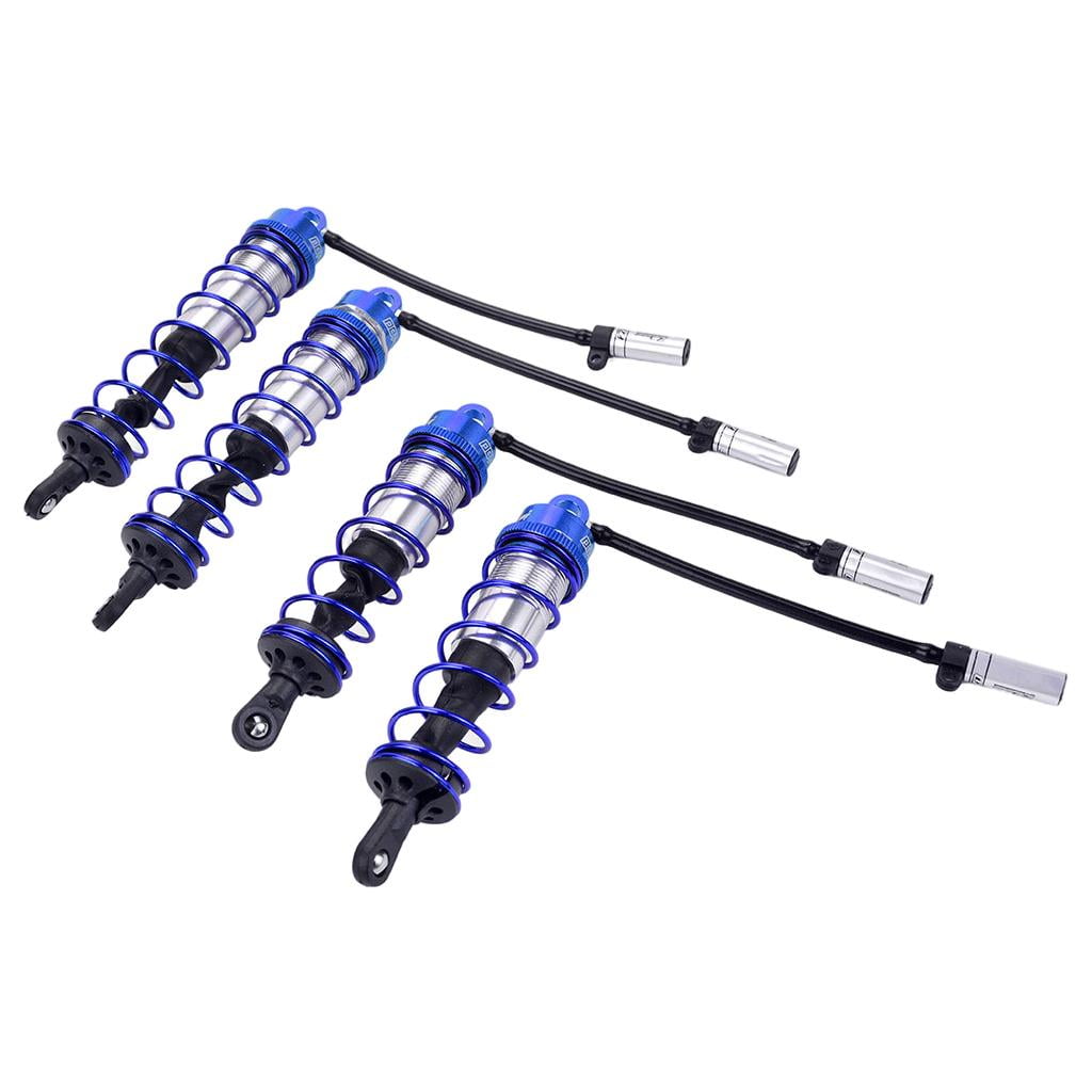 4 Pieces Front Rear Shock Absorber Alloy 1/8 Scale Adjustable Simulation  Replacements DIY Accs for Dhk Hpi Zd Racing Lrp Hobao Buggy Truggy - Dark  