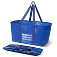 thumbnail image 2 of CleverMade 50L Collapsible Utility Tote Bag, Reusable Grocery Bag & Storage Organizer, Blue, 2 of 9