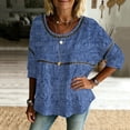 thumbnail image 2 of Long Sleeve Shirts for Women Loose Fit Pleated Cuff Western Print Button Down Long Sleeve Blouse Shirts Tops, 2 of 6