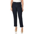 thumbnail image 1 of gloria Vanderbilt womens Amanda classic High Rise Tapered Jean, Rinse Noir, 10 Petite Short, 1 of 5