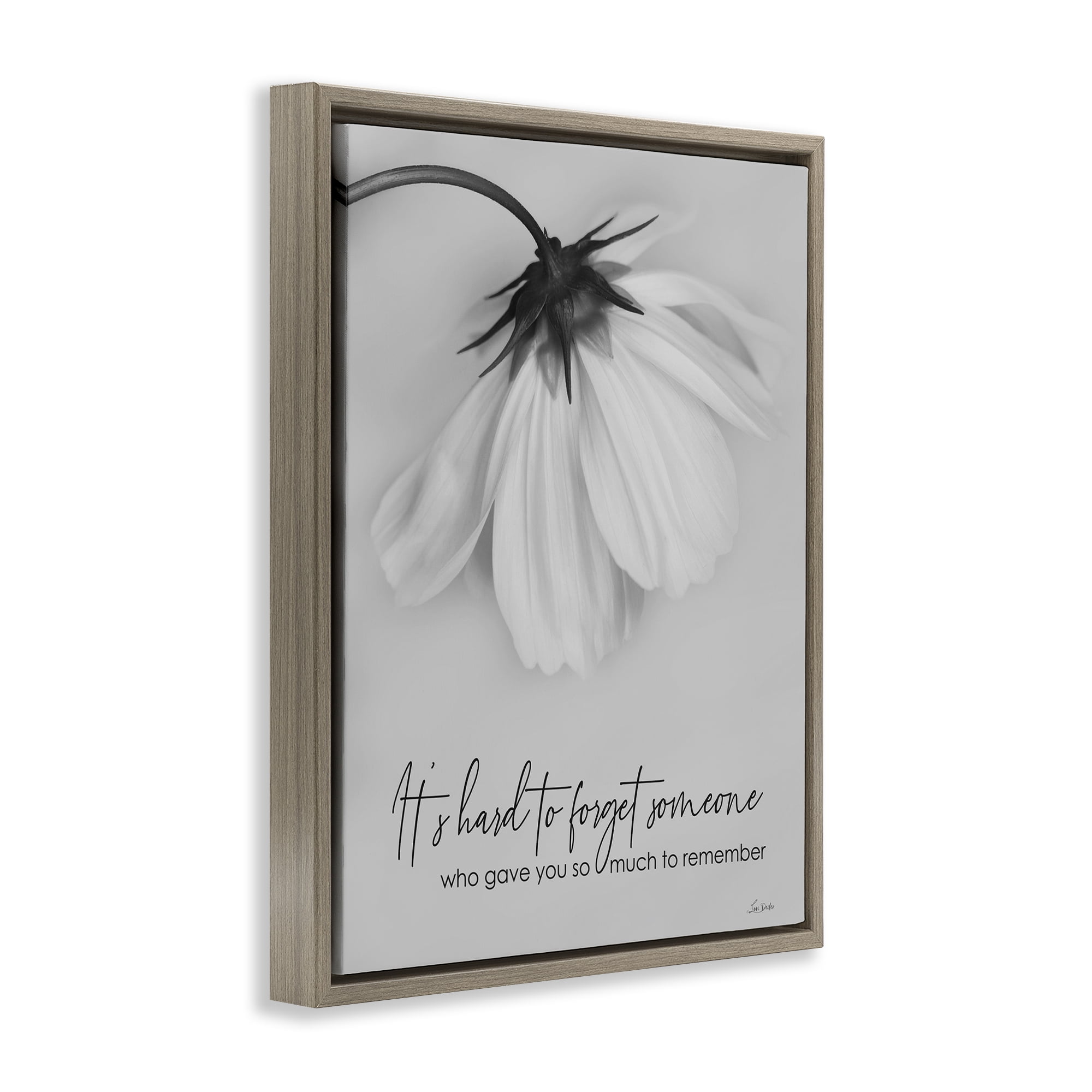 Stupell Industries So Much To Remember Botanical & Floral Painting Brown Floater Framed Art Print Wall Art, 25 x 31