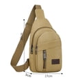 thumbnail image 3 of Felwors 2022 Men's New Casual Solid Color Simple One Shoulder Zipper Messenger Bag, 3 of 6