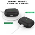 thumbnail image 4 of AmPm AirPods Pro 2nd Generation Case Protective Cover [Front LED Visible] [Added Hand Strap] [Supports Wireless Charging] Compatible with Apple AirPods Pro 2nd Generation (Black), 4 of 7