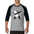 thumbnail image 1 of Artix - Mens Raglan Sleeve Baseball T-Shirts - Dancing Panda, 1 of 5