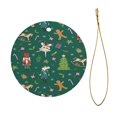 thumbnail image 2 of Adorno navideño colgante de Feliz Navidad para árbol de Navidad - Decoraciones colgantes de cerámica para fiestas - Ideas para regalar adornos navideños, 2 of 8