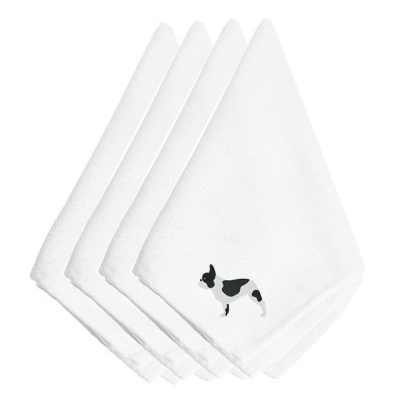 French Bulldog Embroidered Napkins Set of 4