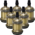 thumbnail image 1 of Portalámparas Edison vintage de bronce E27, 6 portalámparas de techo, adaptador de lámpara colgante retro, 1 of 5