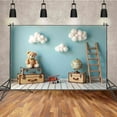 thumbnail image 2 of Baby Photography Shooting Background Boy 1st Birthday Year r Teddy Bear Suitcase Backdrop Studio Photobooth Supplies, 2 of 8
