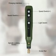 thumbnail image 3 of Mistaha 5-Speed Adjustable 4.2V Rechargeable Handheld Rotary Tool Kit with 34 Accessories and USB Charging - Green, 3 of 6