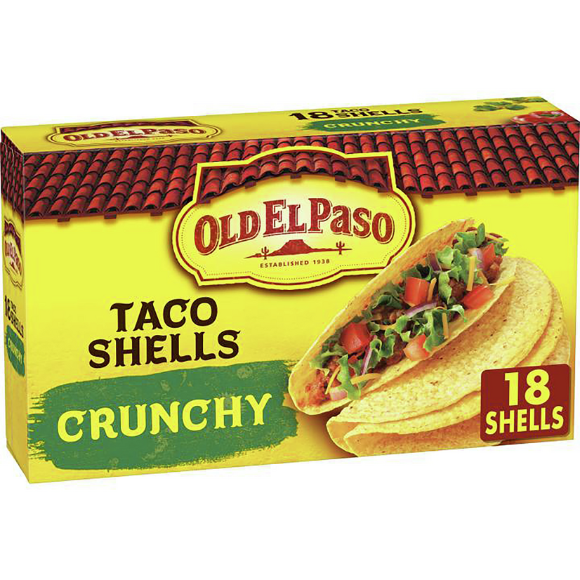 Old El Paso Crunchy Taco Shells, GlutenFree, 18 Count