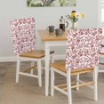 thumbnail image 5 of Red Boho Flower Chair Back Covers, Removable Chair Covers for Dining Chairs Set of 4, Washable Chairs Slipcovers Back Seat Protector for Wedding Party 19"x20", 5 of 9
