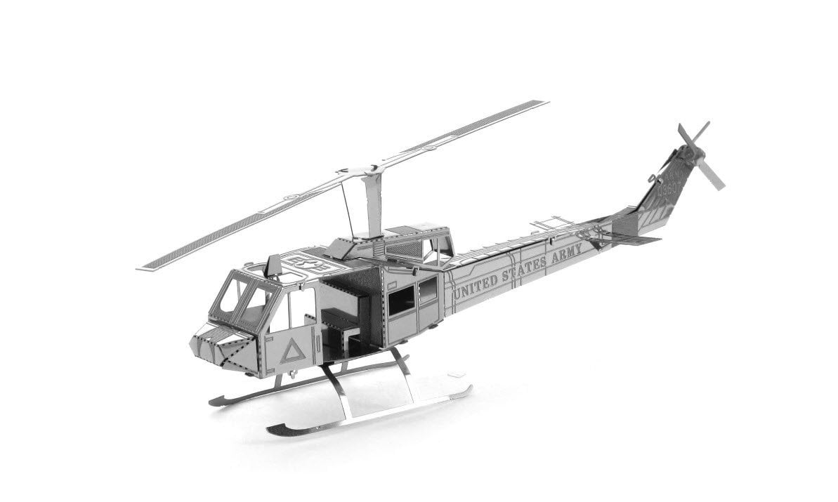 Fascinations Metal Earth 3D Laser Cut Steel Puzzle Model Kit AH-64 Apache Plane 
