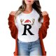 thumbnail image 4 of Fiudx Ofertas y Liquidaciones Camiseta Informal de Manga Corta con Cuello Redondo y Estampado Informal a La Moda para Mujer, 4 of 4