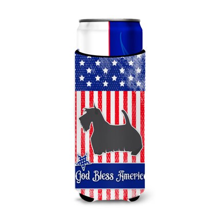

Carolines Treasures BB3369MUK USA Patriotic Scottish Terrier Michelob Ultra Hugger for slim cans Slim Can multicolor