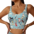 thumbnail image 2 of Lsque Animal Dog Printed Women'S Sports Bra, Compression, Moisture Wicking, High-Impact Sports Bra For Women,Supportive sports bra-XX-Large, 2 of 9
