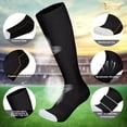 thumbnail image 5 of 3 Pairs Unisex Baseball/Softball Socks Youth Adult Over-the-Calf Knee High Socks, Black, 5 of 9