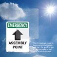 thumbnail image 5 of (2 Pack) Assembly Point [Up Arrow] With Symbol OSHA Emergency Sign 12 Inch X 18 Inch Vinyl Label Decal Sticker Weather Resistant, UV Protected for Workplace, Business, and Construction, 5 of 6