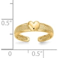 thumbnail image 6 of 14K Yellow Gold Heart Toe Ring Made In United States c2071, 6 of 6