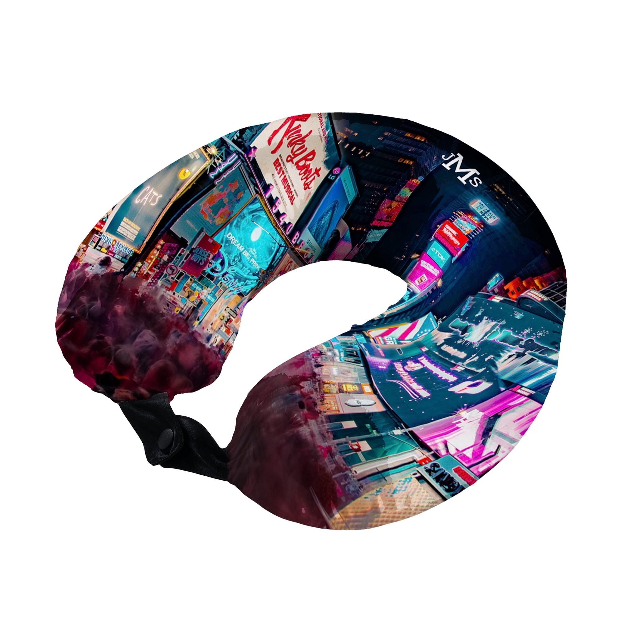 Travel Neck Pillow, 14x12, Polyester Cover, Pillow Insert, Machine Washable Cover, Unsex, 0.64lbs.