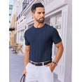 thumbnail image 3 of Camisa de punto COOFANDY camiseta casual de manga corta con cuello redondo para hombre, 3 of 6