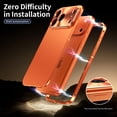 thumbnail image 4 of Decase Rugged Metal Phone Case for iPhone 17 Pro Max,Slim Textured Alloy Frame Frosted Back Shock-Absorbent Protective Cover,Orange, 4 of 6
