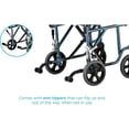thumbnail image 4 of NOVA Medical Products Lightweight Transport Chair with Removable & Flip Up Arms for Easy Transfer, Anti-Tippers Included, Blue, 4 of 10