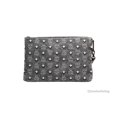thumbnail image 2 of MCM Veritas Medium Dark Grey Denim Monogram Clutch Pouch, 2 of 5