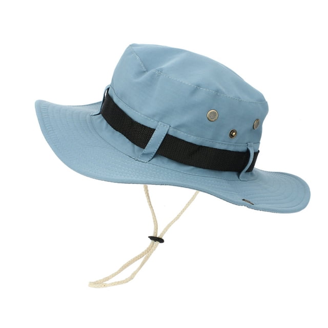 Chapeau Bob à Grand Bord Chapeau de Soleil Chapeaux Boonie Pêche Randonnée Chapeaux de Plein Air pour Hommes et Femmes Chapeaux de Soleil pour Femmes Chapeau pour Femmes Bleu