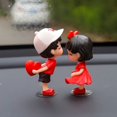 thumbnail image 1 of Decoración de pareja de coches Decoración de consola central de coche Espejo retrovisor de coche para niña, 1 of 1