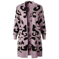 thumbnail image 6 of Oversized Women's Leopard Print Cardigan with Front Opening, 6 of 9