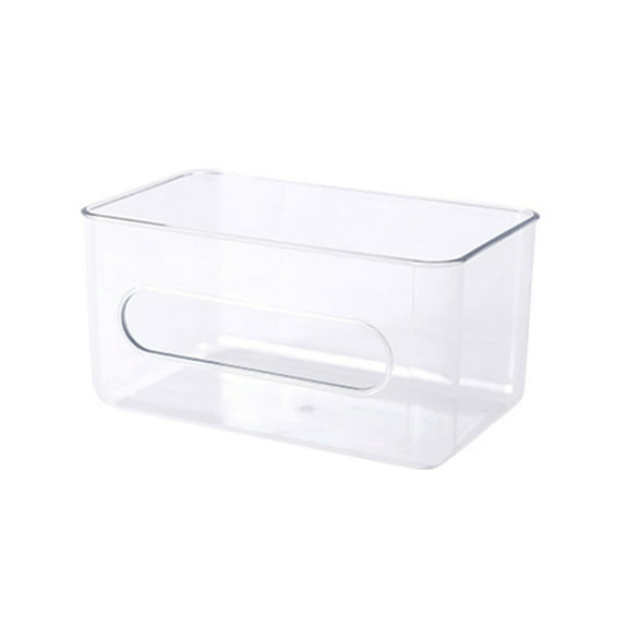 SDFGTstore Transparent Tissue Box Self Adhesive Tissue Box Acrylic Napkin Holder Wall Mounted Paper Towel Dispenser Storage Rack