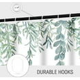 thumbnail image 6 of Botanical Shower Curtains, Watercolor Eucalyptus Leaf Plant Green Bathroom Curtain for Bathtub Home Decoration Waterproof Fabric Machine Washable with 12 Hooks, 6 of 6