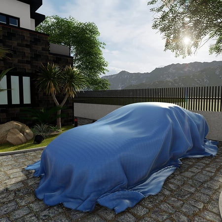 Paradise 5 x 7 (2PC) Blue Tarps Waterproof Heavy Duty Plastic Tarp UV Tarpaulin with Reinforced Edges for Outdoor Furniture Car Ports Greenhouse Canopy Tent Painting Cover