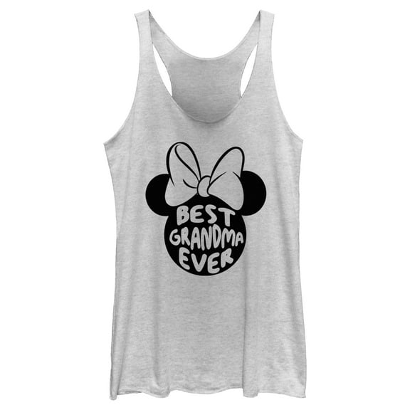 Women's Minnie Mouse Best Grandma Ever Ears Racerback Tank Top