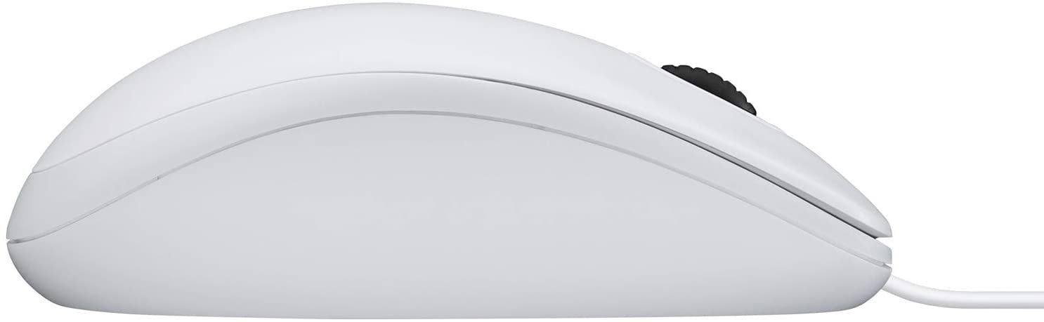 Logitech B100 Optical Mouse, USB Mouse - White