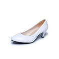 thumbnail image 1 of UKAP Escarpins à Talons Hauts pour Femmes à Bout Pointu, Chaussures à Enfiler, Escarpins pour Robe de Soirée, Blanc Éclatant 6, 1 of 9