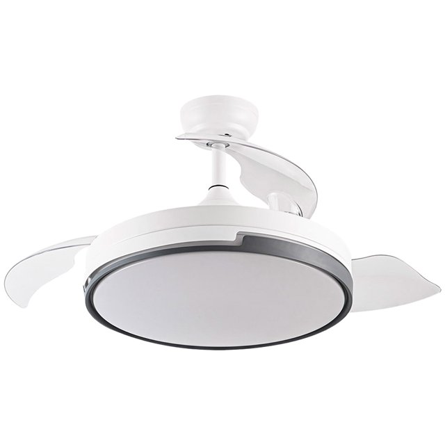 Ventilador De Techo Blanco Luz Led 3 Tonos Aspas Extraíbles con control.