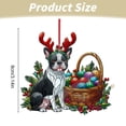 thumbnail image 3 of Christmas Ornament Adorable Dog Design for Holiday Decor Tree Decoration or Gift for Dog Lovers/ Christmas Ornament 2D Flat 8Cm A, 3 of 6