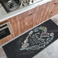 thumbnail image 6 of Ottomanson Machine Washable Heart 2x5 Flatweave Cotton Kitchen Runner Rug, 20" x 59", Black, 6 of 8