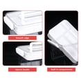 thumbnail image 6 of Pethiy 2-Pack Clear Plastic Storage Boxes with Lids & Handles, Stackable Storage Containers with Built-in Compartments for Organizing Toys, Clothes, Medicine & Craft Supplies, 6 of 8