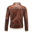 thumbnail image 3 of Vedolay Jackets for Men Male Slim Fit Winter Work Open Front Fall Coat Brown,2XL, 3 of 3