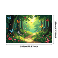 thumbnail image 3 of Lush Forest Themed Banner with Butterflies and Flowers Background Party Decorations Photography Props Backdrop for Garden Parties Outdoor Celebrations Family Gatherings and Event Decor, 3 of 8