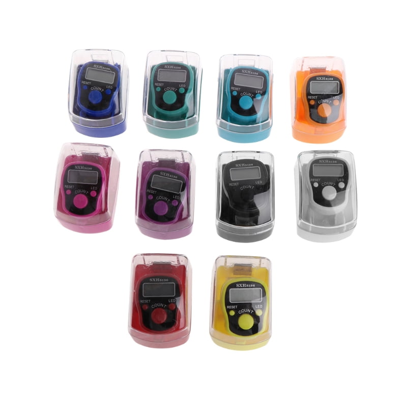 ESTONE Mini 5 Digit LCD Digital Display Finger Hand Ring Tally Counter Golf Sport Universal