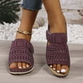 thumbnail image 6 of Viluyesy Women's Wedge Sandals, Soft Sole Slip-On Open Toe Summer Casual Breathable Comfortable Shoes Purple, 6 of 6