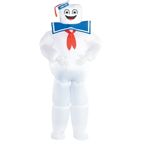 Party City Ghostbusters Inflatable Stay Puft Marshmallow Man Costume for Adults, Standard Size, Battery-Operated
